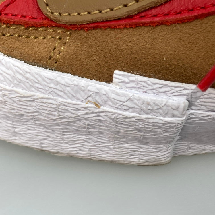 【中古品】【メンズ】 NIKE ナイキ SACAI×NIKE DD1877-200 BLAZER LOW BRITISH TAN ブレーザー ロー スニーカー 160-251219-WA-01-iwa サイズ：29.5cm カラー：LT BRITISH TAN/UNIVERSITY RED 万代Net店