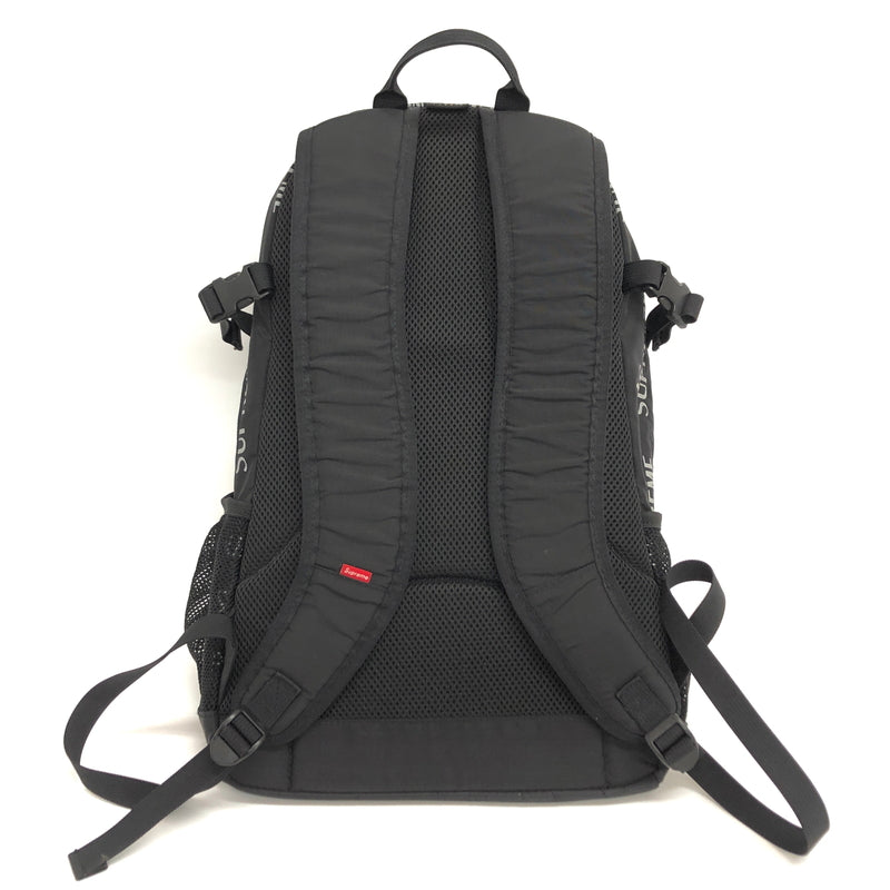 【中古品】【メンズ/レディース】 SUPREME シュプリーム 3M REFLECTIVE REPEAT BACKPACK バックパック リュック ロゴ総柄 鞄 149-260909-rs-01-fur カラー：ブラック 万代Net店