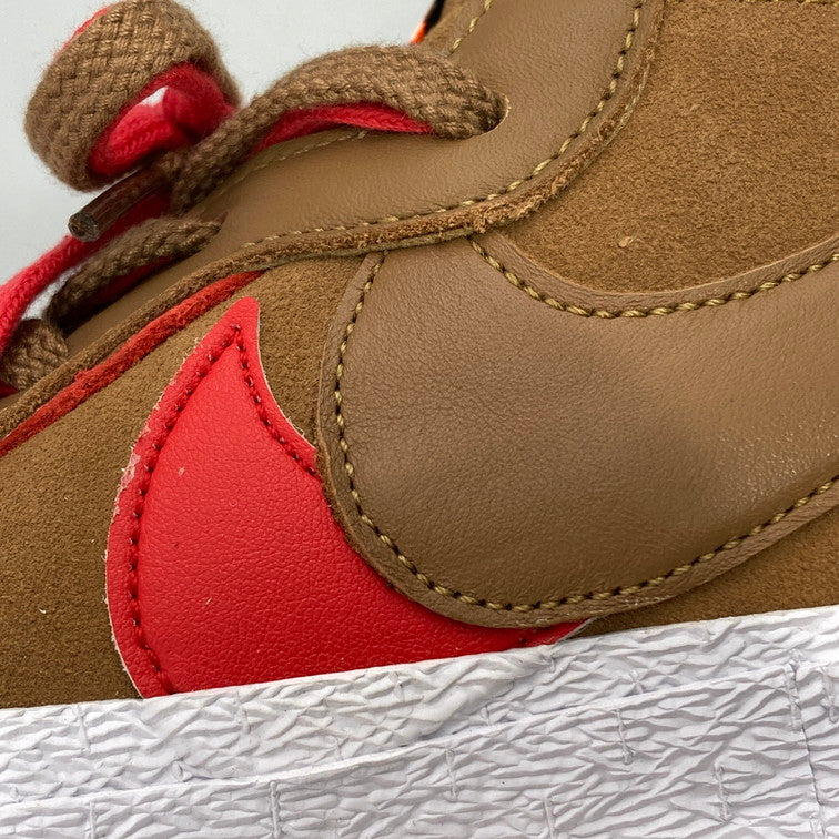 【中古品】【メンズ】 NIKE ナイキ SACAI×NIKE DD1877-200 BLAZER LOW BRITISH TAN ブレーザー ロー スニーカー 160-251219-WA-01-iwa サイズ：29.5cm カラー：LT BRITISH TAN/UNIVERSITY RED 万代Net店