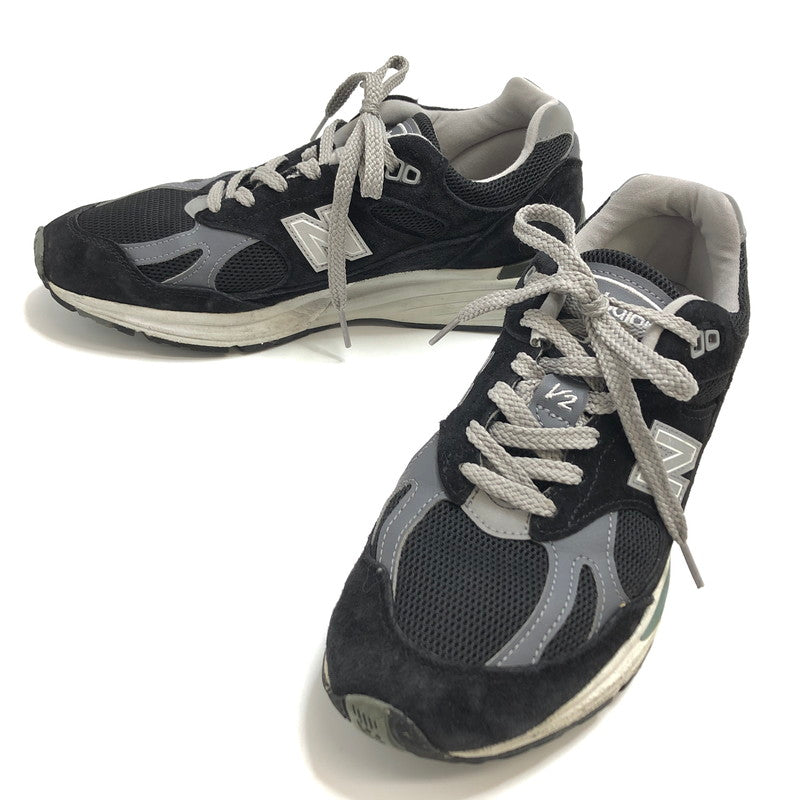 【現状渡し品】【メンズ/レディース】 NEW BALANCE ニューバランス MadeinU.K.991V2 U991BK2 スニーカー シューズ 靴 162-251023-rs-03-fur サイズ：US7 1/2D (25.5cm相当) カラー：ブラック 万代Net店