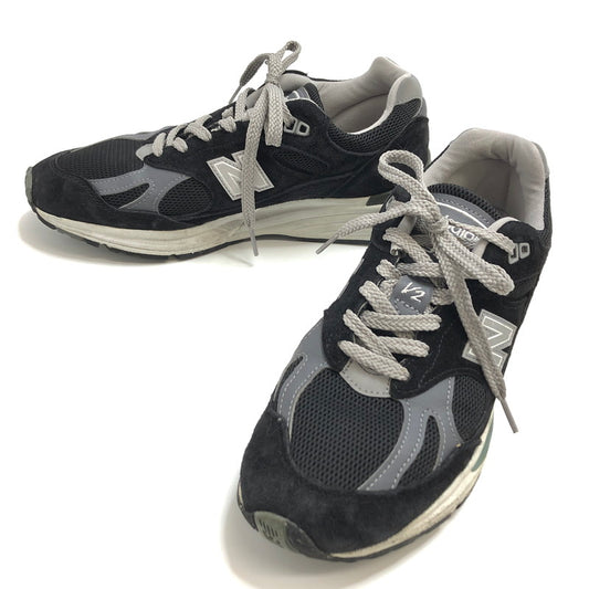 【現状渡し品】【メンズ/レディース】 NEW BALANCE ニューバランス MadeinU.K.991V2 U991BK2 スニーカー シューズ 靴 162-251023-rs-03-fur サイズ：US7 1/2D (25.5cm相当) カラー：ブラック 万代Net店