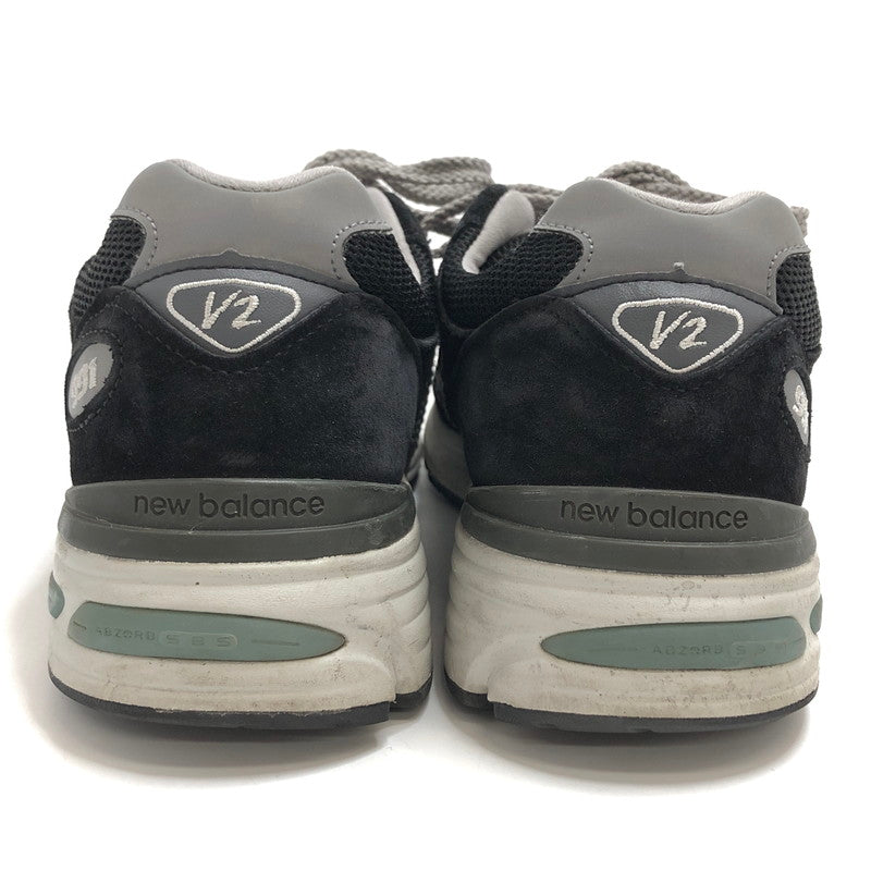 【現状渡し品】【メンズ/レディース】 NEW BALANCE ニューバランス MadeinU.K.991V2 U991BK2 スニーカー シューズ 靴 162-251023-rs-03-fur サイズ：US7 1/2D (25.5cm相当) カラー：ブラック 万代Net店