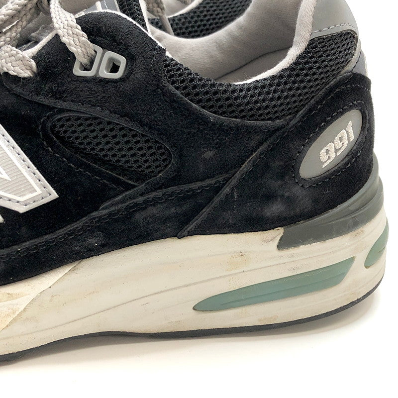 【現状渡し品】【メンズ/レディース】 NEW BALANCE ニューバランス MadeinU.K.991V2 U991BK2 スニーカー シューズ 靴 162-251023-rs-03-fur サイズ：US7 1/2D (25.5cm相当) カラー：ブラック 万代Net店