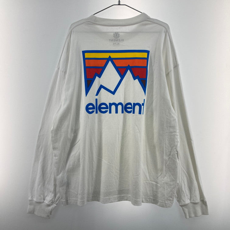 【中古品】【メンズ】 ELEMENT バックプリント 長袖 Tシャツ ロンT 147-260327-WA-09-iwa サイズ：XL カラー：ホワイト 万代Net店