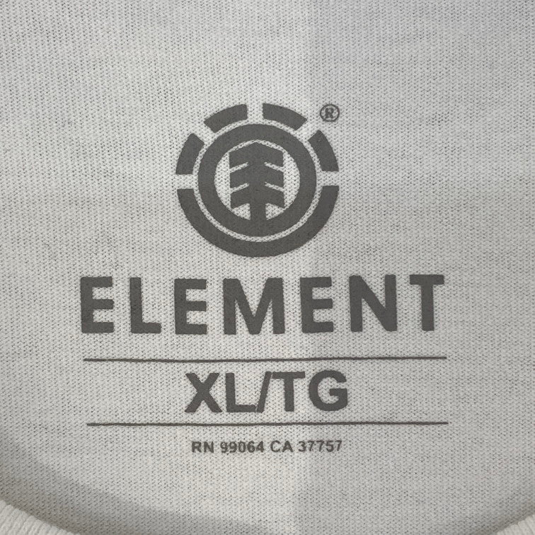 【中古品】【メンズ】 ELEMENT バックプリント 長袖 Tシャツ ロンT 147-260327-WA-09-iwa サイズ：XL カラー：ホワイト 万代Net店