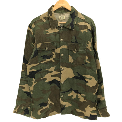 【現状渡し品】【メンズ】 THE ENDLESS SUMMER エンドレスサマー MX-6774006 CAMO MILITARY JACKET カモフラージュ ミリタリージャケット シャツジャケット 長袖 迷彩 古着 147-260909-rs-03-fur サイズ：L カラー：カモフラージュ 万代Net店