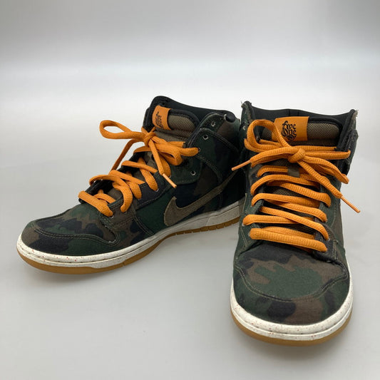 【中古品】【メンズ】 NIKE ナイキ SB 646552-037 DUNK HIGH FIVEONEO CAMO ダンク ハイ ファイブワンオー カモ スニーカー 本体のみ（箱なし） 160-251219-WA-05-iwa サイズ：26.5cm カラー：迷彩 オレンジ 万代Net店