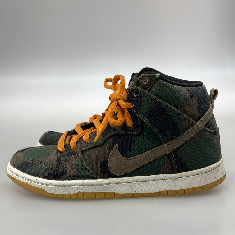 【中古品】【メンズ】 NIKE ナイキ SB 646552-037 DUNK HIGH FIVEONEO CAMO ダンク ハイ ファイブワンオー カモ スニーカー 本体のみ（箱なし） 160-251219-WA-05-iwa サイズ：26.5cm カラー：迷彩 オレンジ 万代Net店