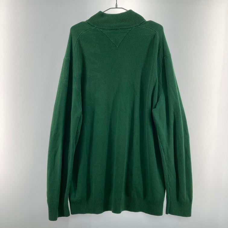 【中古品】【メンズ】 TOMMY HILFIGER トミーヒルフィガー ハーフジップ ニットセーター 147-260327-WA-11-iwa サイズ：XL カラー：グリーン 万代Net店