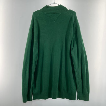 【中古品】【メンズ】 TOMMY HILFIGER トミーヒルフィガー ハーフジップ ニットセーター 147-260327-WA-11-iwa サイズ：XL カラー：グリーン 万代Net店