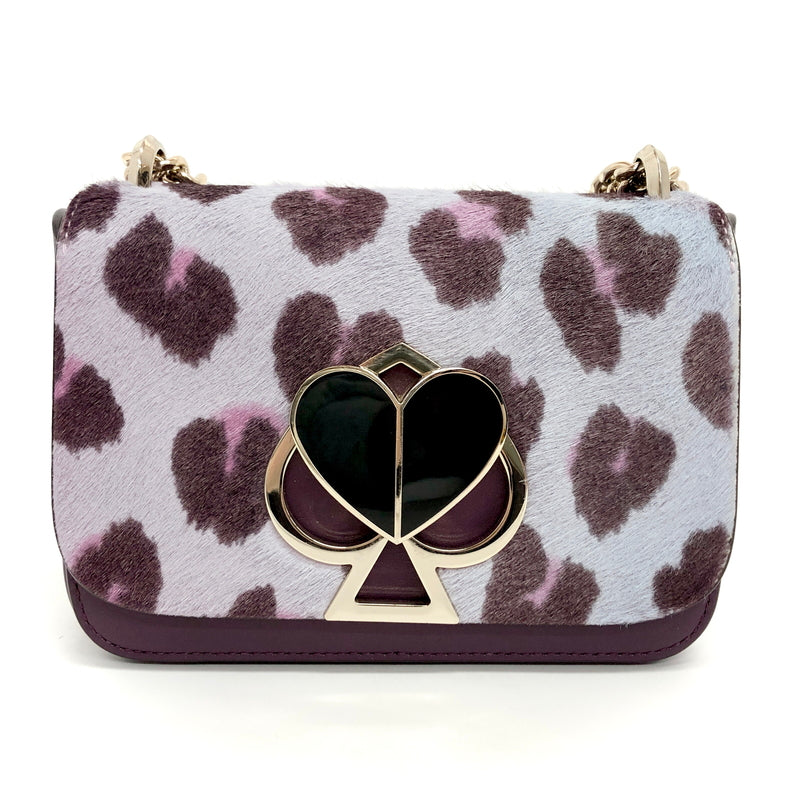 【中古品】【レディース】 KATE SPADE ケイトスペード TWIST ROCK LEOPARD SHOULDER BAG 2WAY ショルダーバッグ 鞄 188-260622-rs-01-fur カラー：パープル 万代Net店