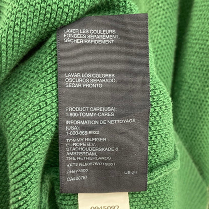 【中古品】【メンズ】 TOMMY HILFIGER トミーヒルフィガー ハーフジップ ニットセーター 147-260327-WA-11-iwa サイズ：XL カラー：グリーン 万代Net店