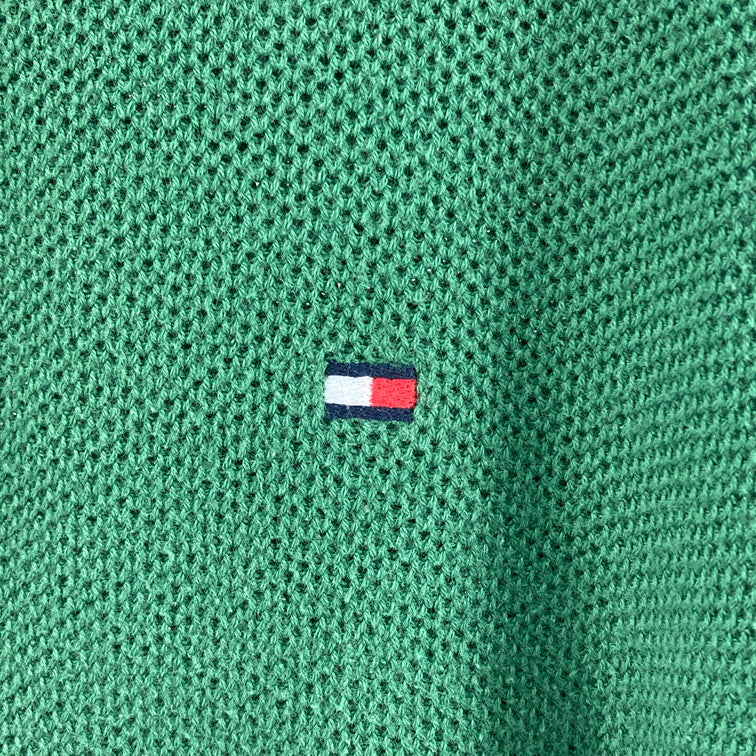 【中古品】【メンズ】 TOMMY HILFIGER トミーヒルフィガー ハーフジップ ニットセーター 147-260327-WA-11-iwa サイズ：XL カラー：グリーン 万代Net店
