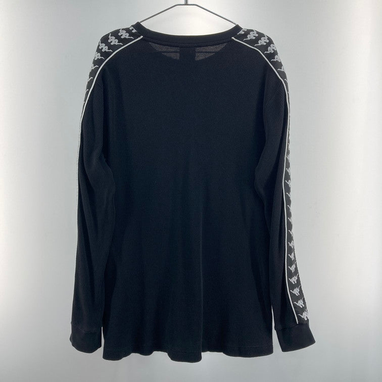【中古品】【メンズ】 Kappa カッパ 長袖Tシャツ ロンT 148-260328-WA-01-iwa サイズ：XL カラー：ブラック 万代Net店