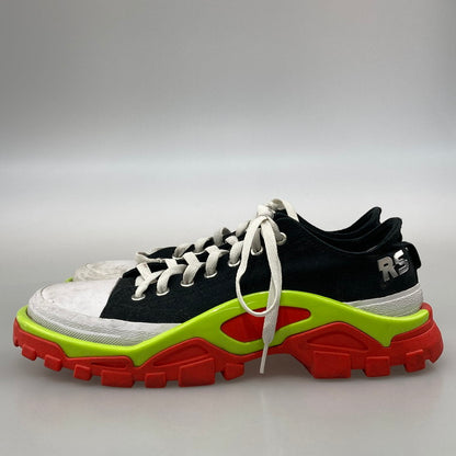 【中古品】【メンズ】 adidas アディダス adidas×RAF SIMONS EE7935 RS DETROIT RUNNER デトロイト ランナー スニーカー 本体のみ（箱なし） 161-251219-WA-07-iwa サイズ：27cm カラー：Core Black/Silver Metallic/Solar Slime 万代Net店