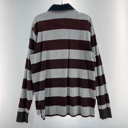【中古品】【メンズ】 TOMMY HILFIGER トミーヒルフィガー L/S RUGGER SHIRT 147-260328-WA-02-iwa サイズ：M カラー：ブラウン グレー 万代Net店