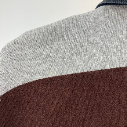 【中古品】【メンズ】 TOMMY HILFIGER トミーヒルフィガー L/S RUGGER SHIRT 147-260328-WA-02-iwa サイズ：M カラー：ブラウン グレー 万代Net店