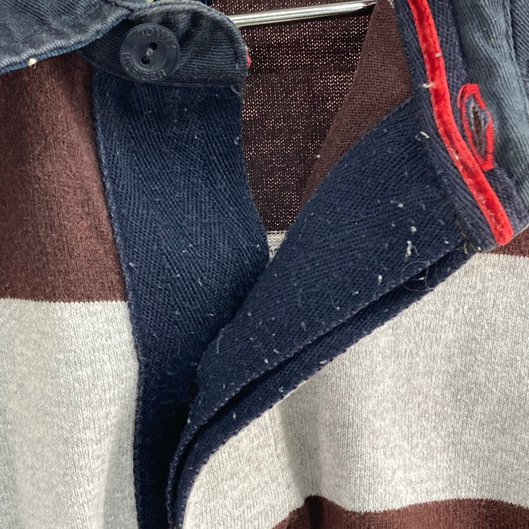 【中古品】【メンズ】 TOMMY HILFIGER トミーヒルフィガー L/S RUGGER SHIRT 147-260328-WA-02-iwa サイズ：M カラー：ブラウン グレー 万代Net店