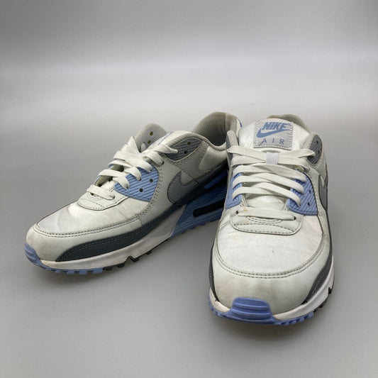 【中古品】【レディース】 NIKE ナイキ FB8570-100 WMNS AIR MAX 90 WHITE GRAY BLUE エアマックス スニーカー 本体のみ（箱なし） 160-251219-WA-09-iwa サイズ：28cm カラー：ホワイト グレー ブルー 万代Net店