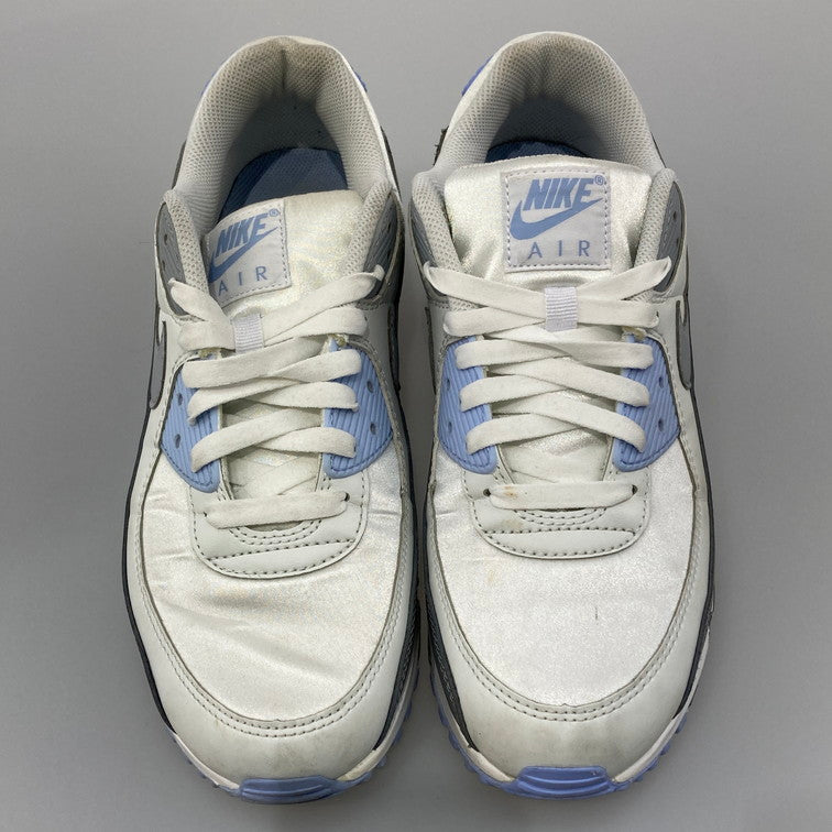【中古品】【レディース】 NIKE ナイキ FB8570-100 WMNS AIR MAX 90 WHITE GRAY BLUE エアマックス スニーカー 本体のみ（箱なし） 160-251219-WA-09-iwa サイズ：28cm カラー：ホワイト グレー ブルー 万代Net店