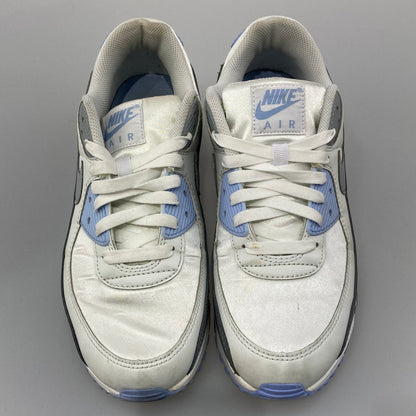 【中古品】【レディース】 NIKE ナイキ FB8570-100 WMNS AIR MAX 90 WHITE GRAY BLUE エアマックス スニーカー 本体のみ（箱なし） 160-251219-WA-09-iwa サイズ：28cm カラー：ホワイト グレー ブルー 万代Net店