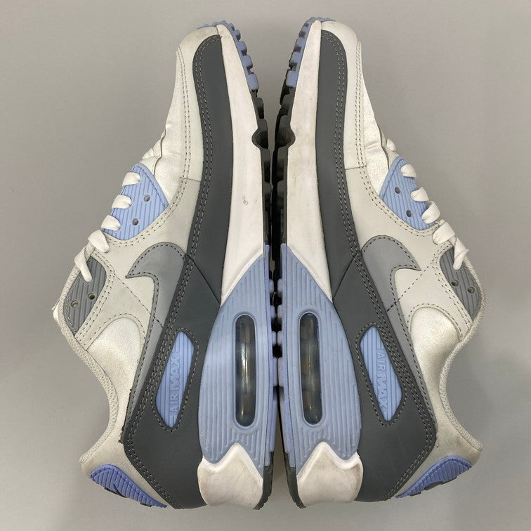 【中古品】【レディース】 NIKE ナイキ FB8570-100 WMNS AIR MAX 90 WHITE GRAY BLUE エアマックス スニーカー 本体のみ（箱なし） 160-251219-WA-09-iwa サイズ：28cm カラー：ホワイト グレー ブルー 万代Net店