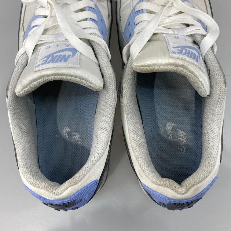 【中古品】【レディース】 NIKE ナイキ FB8570-100 WMNS AIR MAX 90 WHITE GRAY BLUE エアマックス スニーカー 本体のみ（箱なし） 160-251219-WA-09-iwa サイズ：28cm カラー：ホワイト グレー ブルー 万代Net店