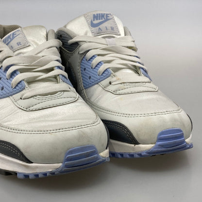 【中古品】【レディース】 NIKE ナイキ FB8570-100 WMNS AIR MAX 90 WHITE GRAY BLUE エアマックス スニーカー 本体のみ（箱なし） 160-251219-WA-09-iwa サイズ：28cm カラー：ホワイト グレー ブルー 万代Net店