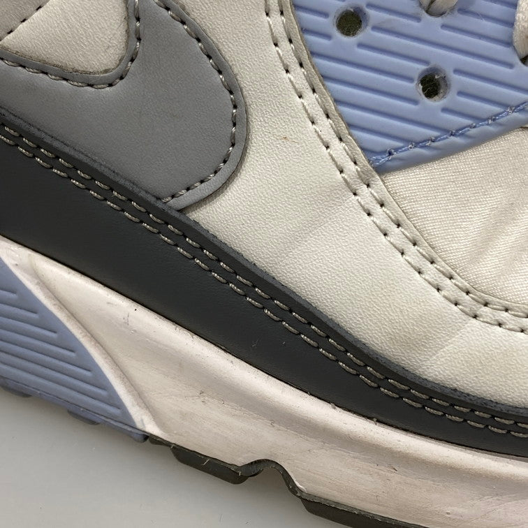 【中古品】【レディース】 NIKE ナイキ FB8570-100 WMNS AIR MAX 90 WHITE GRAY BLUE エアマックス スニーカー 本体のみ（箱なし） 160-251219-WA-09-iwa サイズ：28cm カラー：ホワイト グレー ブルー 万代Net店