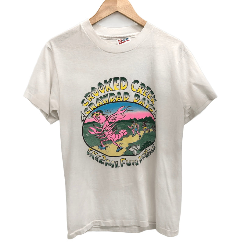 【中古品】【メンズ】 Hanes ヘインズ 90S S/S TEE 半袖 Tシャツ トップス 両シングル 古着 ヴィンテージ 146-260622-rs-13-fur サイズ：S カラー：ホワイト 万代Net店
