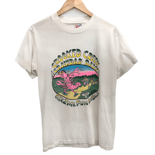 【中古品】【メンズ】 Hanes ヘインズ 90S S/S TEE 半袖 Tシャツ トップス 両シングル 古着 ヴィンテージ 146-260622-rs-13-fur サイズ：S カラー：ホワイト 万代Net店