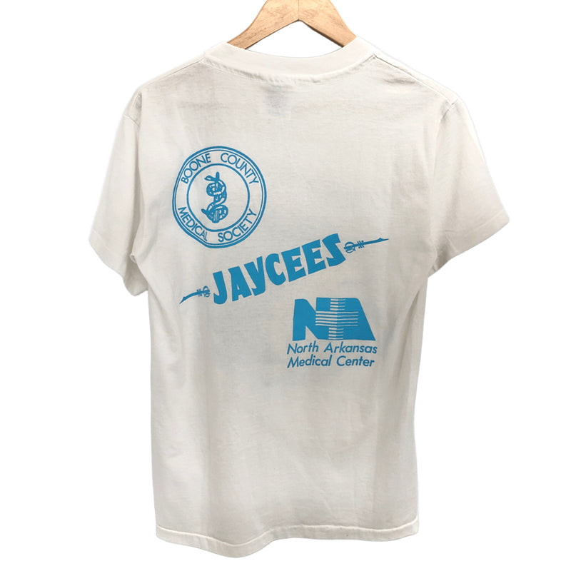 【中古品】【メンズ】 Hanes ヘインズ 90S S/S TEE 半袖 Tシャツ トップス 両シングル 古着 ヴィンテージ 146-260622-rs-13-fur サイズ：S カラー：ホワイト 万代Net店