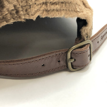 【現状渡し品】【メンズ/レディース】 SUPREME シュプリーム 16AW CROC EMBOSSED VELEVET CAMP CAP キャップ 帽子 149-260910-rs-04-fur サイズ：F カラー：ブラウン 万代Net店