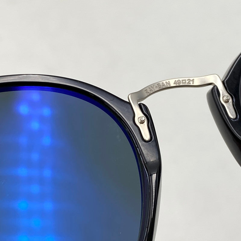 【中古品】【メンズ/レディース】 RAY-BAN レイバン RB2447 ROUND FLECK SUNGLASSES ラウンド フレック サングラス 203-260930-cs-19-izu サイズ：49口21-145 カラー：ブラック×グリーン系 万代Net店