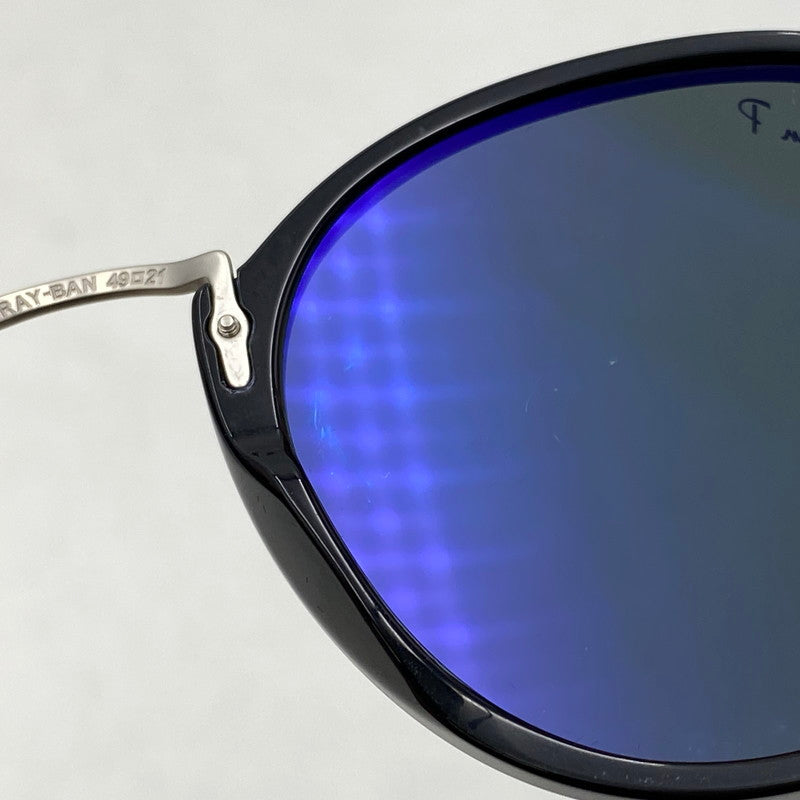 【中古品】【メンズ/レディース】 RAY-BAN レイバン RB2447 ROUND FLECK SUNGLASSES ラウンド フレック サングラス 203-260930-cs-19-izu サイズ：49口21-145 カラー：ブラック×グリーン系 万代Net店