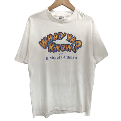 【中古品】【メンズ】 Hanes ヘインズ 90S AMERICAN COMEDY S/S TEE 半袖 Tシャツ トップス 古着 ヴィンテージ 146-260622-rs-12-fur サイズ：L カラー：ホワイト 万代Net店