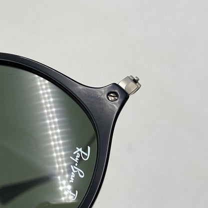 【中古品】【メンズ/レディース】 RAY-BAN レイバン RB2447 ROUND FLECK SUNGLASSES ラウンド フレック サングラス 203-260930-cs-19-izu サイズ：49口21-145 カラー：ブラック×グリーン系 万代Net店