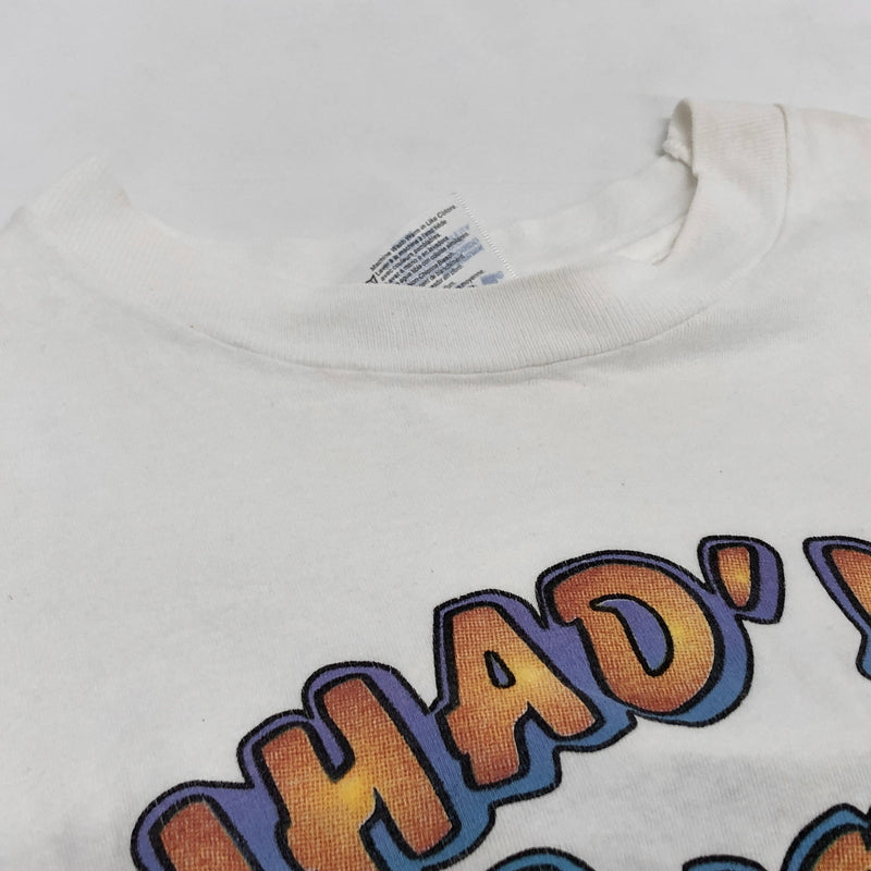 【中古品】【メンズ】 Hanes ヘインズ 90S AMERICAN COMEDY S/S TEE 半袖 Tシャツ トップス 古着 ヴィンテージ 146-260622-rs-12-fur サイズ：L カラー：ホワイト 万代Net店