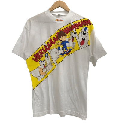 【現状渡し品】【メンズ】 AYRTON SENNA アイルトン・セナ 90S "SENNINHA" NECK PRINT S/S TEE 半袖 Tシャツ トップス 古着 ヴィンテージ 146-260622-rs-08-fur サイズ：表記なし カラー：ホワイト 万代Net店