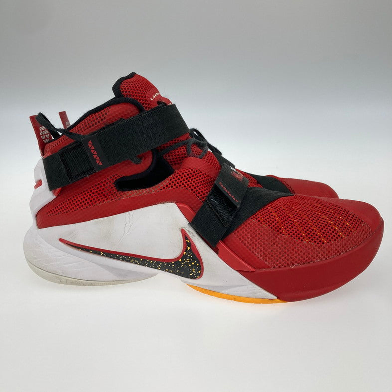 【中古品】【メンズ】 NIKE ナイキ 749417-606 LEBRON SOLDIER IX 靴 スニーカー 箱無し 160-250908-NS-08-iwa サイズ：27.5cm カラー：ブラック レッド ホワイト 万代Net店