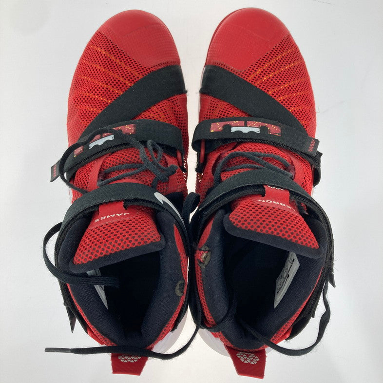 【中古品】【メンズ】 NIKE ナイキ 749417-606 LEBRON SOLDIER IX 靴 スニーカー 箱無し 160-250908-NS-08-iwa サイズ：27.5cm カラー：ブラック レッド ホワイト 万代Net店