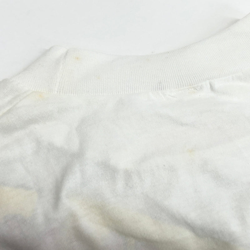 【現状渡し品】【メンズ】 AYRTON SENNA アイルトン・セナ 90S "SENNINHA" NECK PRINT S/S TEE 半袖 Tシャツ トップス 古着 ヴィンテージ 146-260622-rs-08-fur サイズ：表記なし カラー：ホワイト 万代Net店