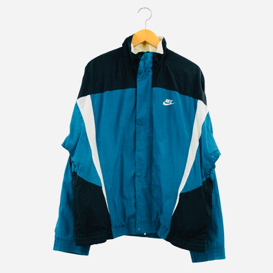 【現状渡し品】【メンズ】 NIKE ナイキ 90S ナイロンジャケット アウター 146-251023-hn-04-fur サイズ：不明 カラー：ブラック/ターコイズ系 万代Net店