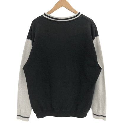 【中古品】【メンズ】 XLARGE エクストララージ RETRO CREWNECK SWEAT 101233012025 レトロクルーネックスウェット 切り替え トレーナー 長袖 トップス 古着 142-260910-rs-08-fur サイズ：L カラー：ブラック/グレー 万代Net店