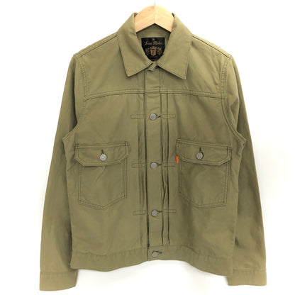 【中古品】【メンズ】 FULLCOUNT × BEAMS LIGHTS フルカウント Sateen Type 2nd Jean Jacket 51-18-0199-794 ミリタリー ジャケット アウター 古着 145-260910-rs-09-fur サイズ：38 カラー：オリーブ系 万代Net店