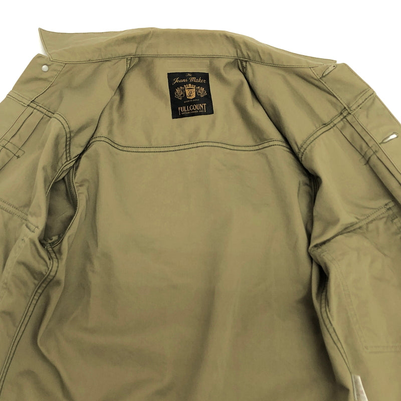 【中古品】【メンズ】 FULLCOUNT × BEAMS LIGHTS フルカウント Sateen Type 2nd Jean Jacket 51-18-0199-794 ミリタリー ジャケット アウター 古着 145-260910-rs-09-fur サイズ：38 カラー：オリーブ系 万代Net店