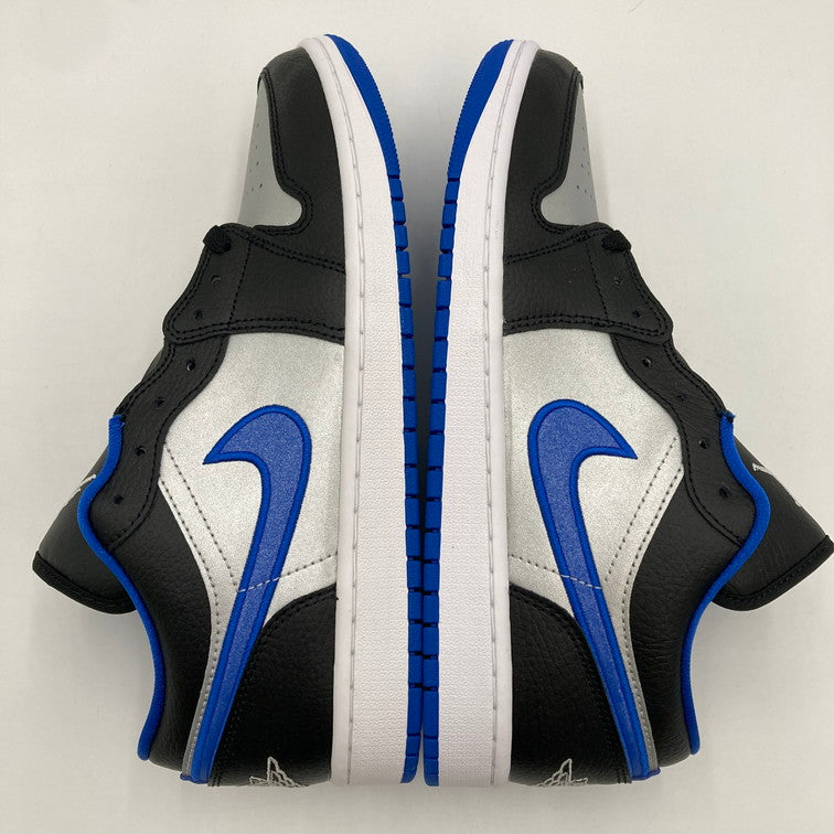 【未使用品】【メンズ】 NIKE ナイキ 553558-007/AIR JORDAN 1 LOW BLACK GAME ROYAL METALLIC PLATINUM 160-250314-NS-6-iwa サイズ：28 カラー：ブラック ブルー 万代Net店