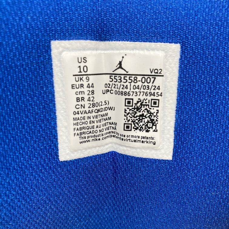 【未使用品】【メンズ】 NIKE ナイキ 553558-007/AIR JORDAN 1 LOW BLACK GAME ROYAL METALLIC PLATINUM 160-250314-NS-6-iwa サイズ：28 カラー：ブラック ブルー 万代Net店