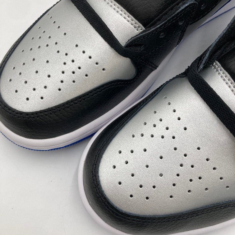 【未使用品】【メンズ】 NIKE ナイキ 553558-007/AIR JORDAN 1 LOW BLACK GAME ROYAL METALLIC PLATINUM 160-250314-NS-6-iwa サイズ：28 カラー：ブラック ブルー 万代Net店