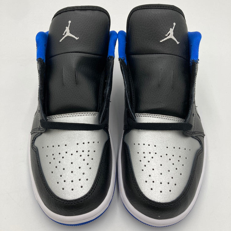 【未使用品】【メンズ】 NIKE ナイキ 553558-007/AIR JORDAN 1 LOW BLACK GAME ROYAL METALLIC PLATINUM 160-250314-NS-6-iwa サイズ：28 カラー：ブラック ブルー 万代Net店